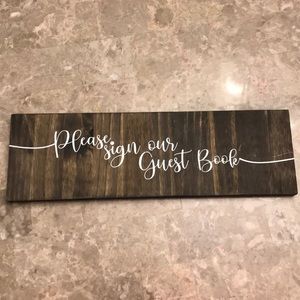 Guest book sign wedding